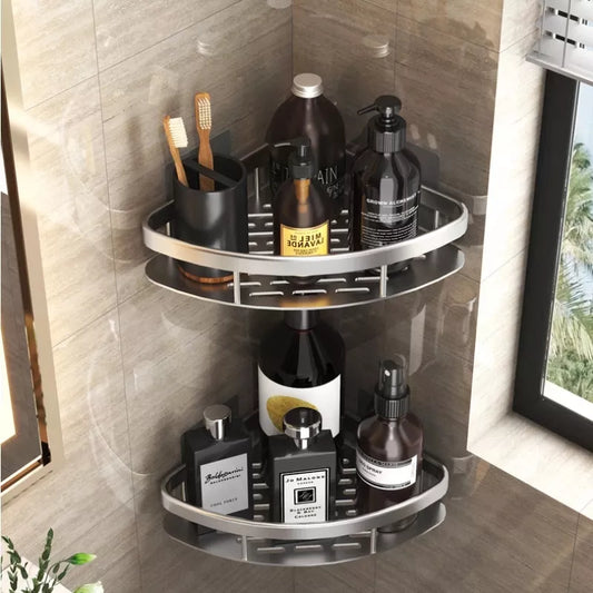 No-drill Bathroom Shelves-Shower Storage Rack