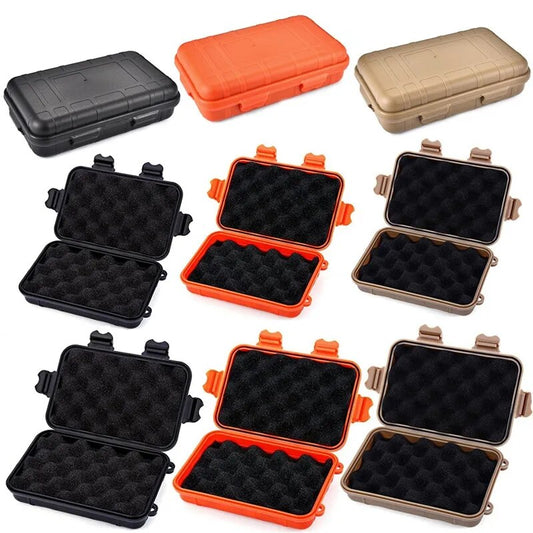 S/M/L Size Outdoor Plastic Waterproof Sealed Survival Box Container Camping Outdoor Travel Storage Box