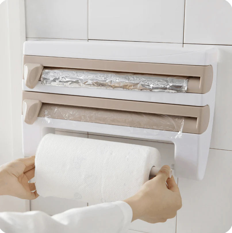 Wall-Mount Cling Film Storage