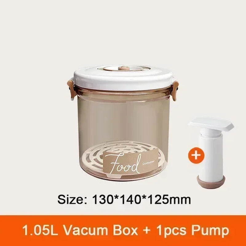 Food Vacuum Storage Box Sealed Fresh-Keeping Box Large Capacity Food Dispenser Transparent Storage Container with Vacuum Pump