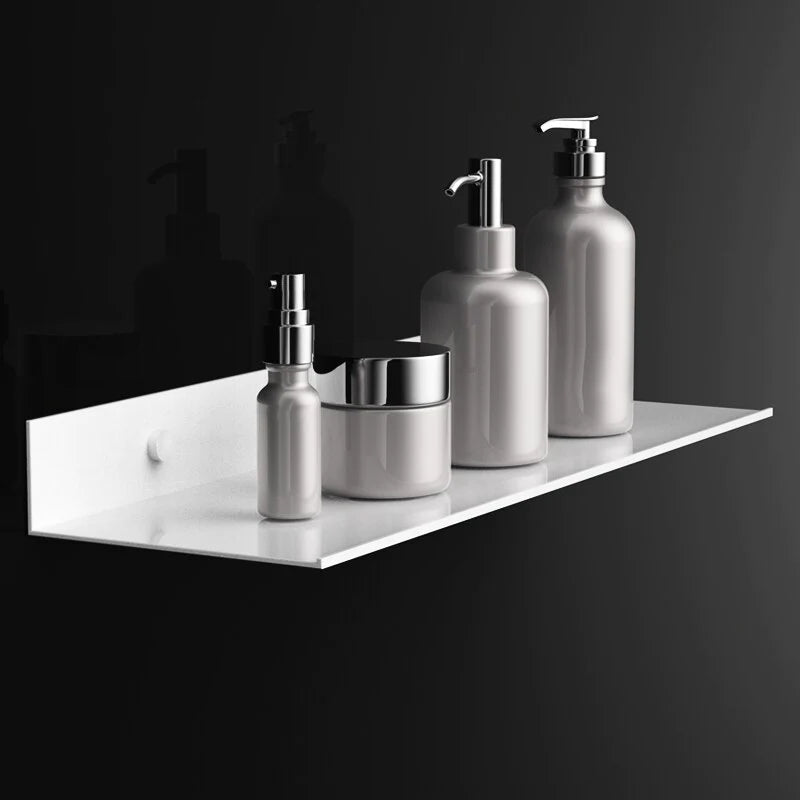 Nordic Bathroom Accessories Space Aluminium Black Bathroom Shelves Kitchen Wall Shelf Shower Storage Rack 30-60Cm Length