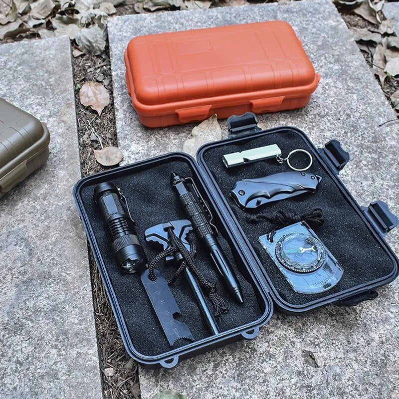 S/M/L Size Outdoor Plastic Waterproof Sealed Survival Box Container Camping Outdoor Travel Storage Box